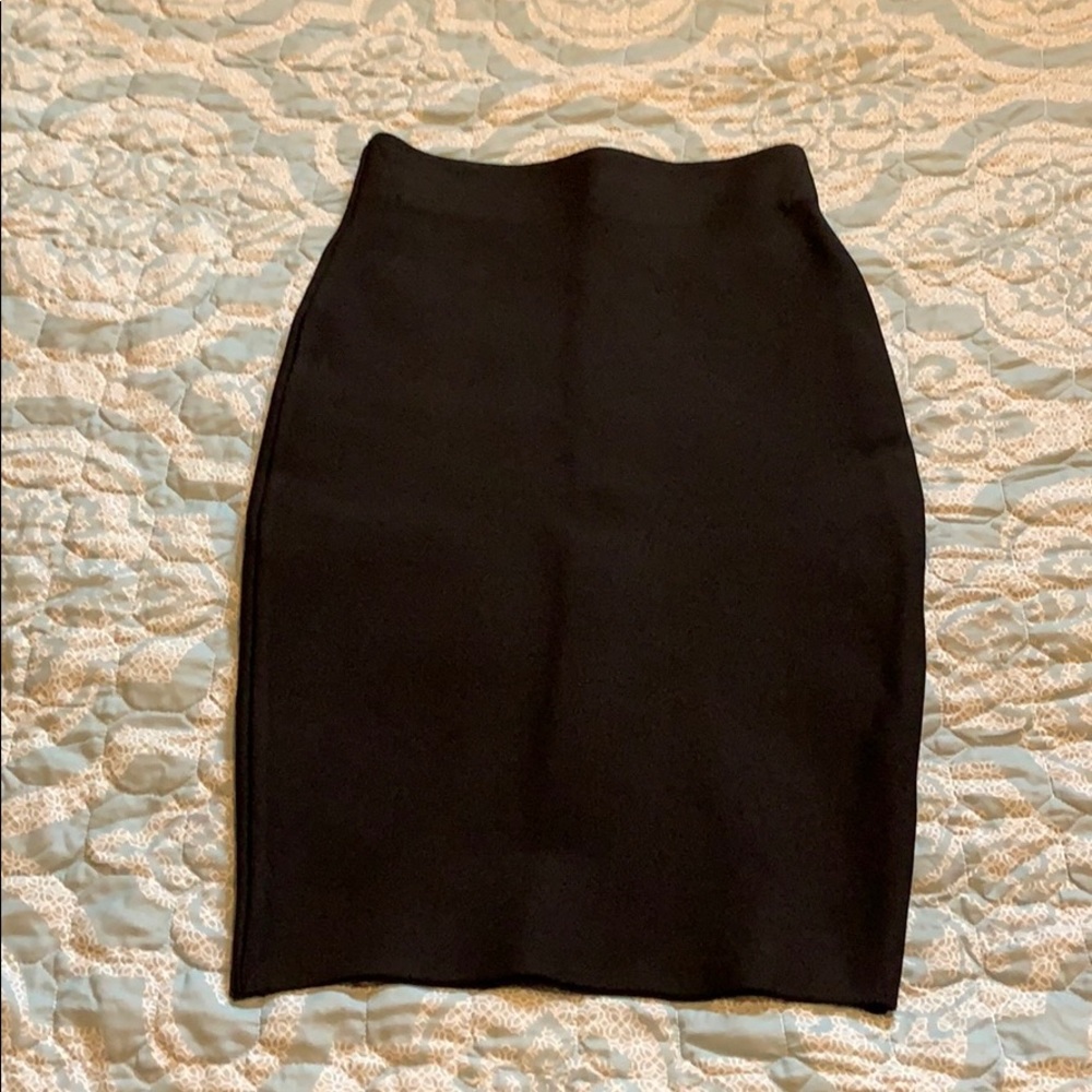 Tight black skirt
